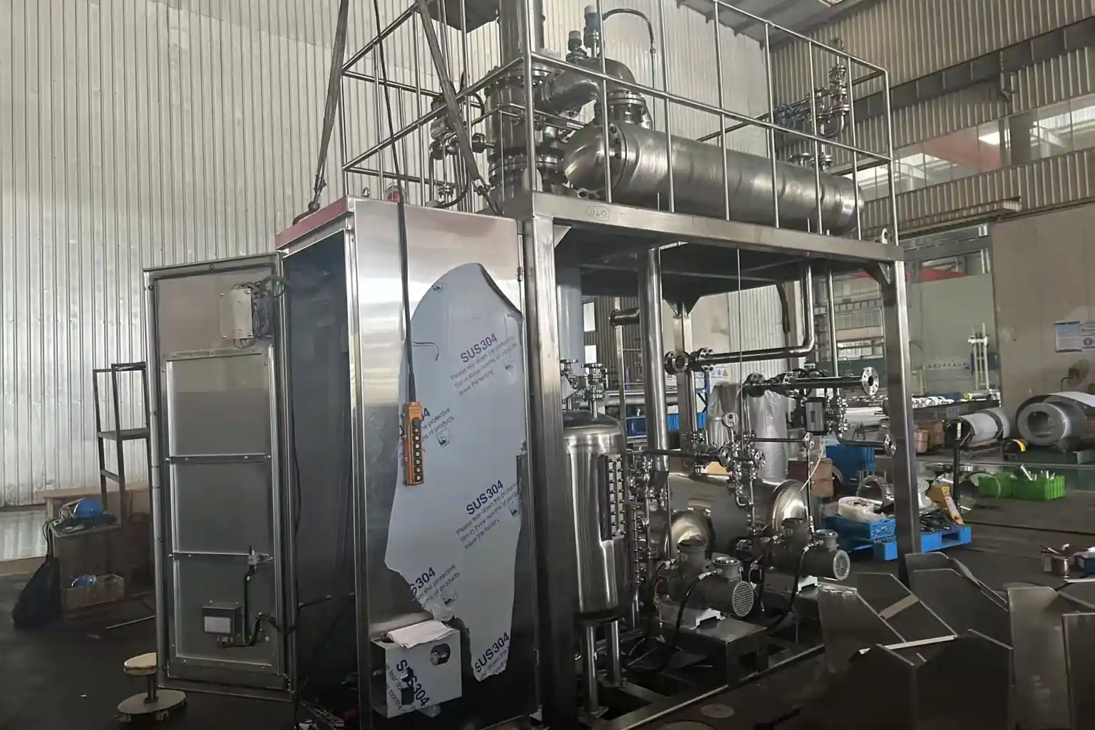 Main Components Of A Skid Mounted Wiped Film Evaporator System